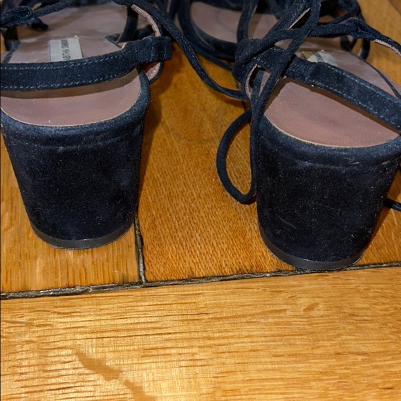 Tabitha Simmons Lace up Suede Block Heel Sandal - Picture 4 of 5